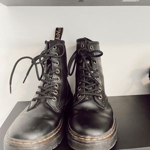 Black Doc Marten lace up boots